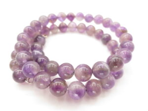 0,8cm Armband mit doppelten Steinen Amethyst