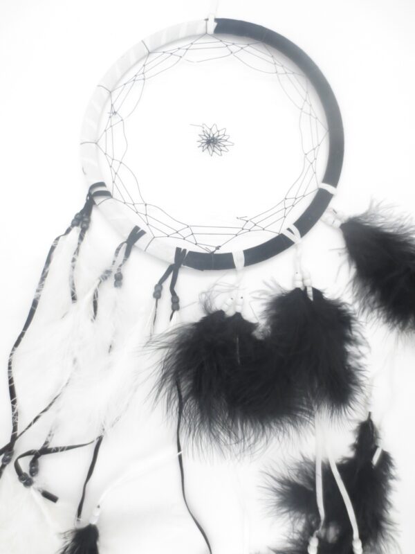 25 cm Dreamcatcher Schwarz & Wei