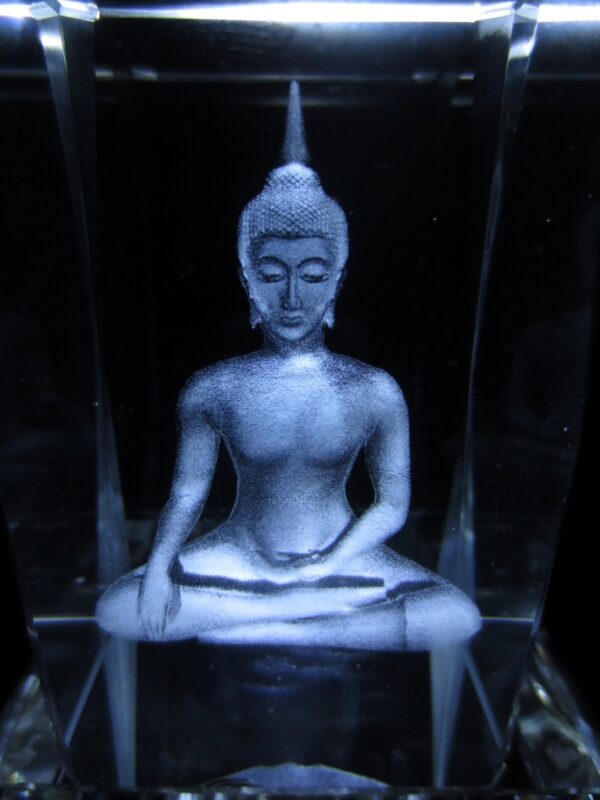 3D Laserblock mit thailndisch Buddha