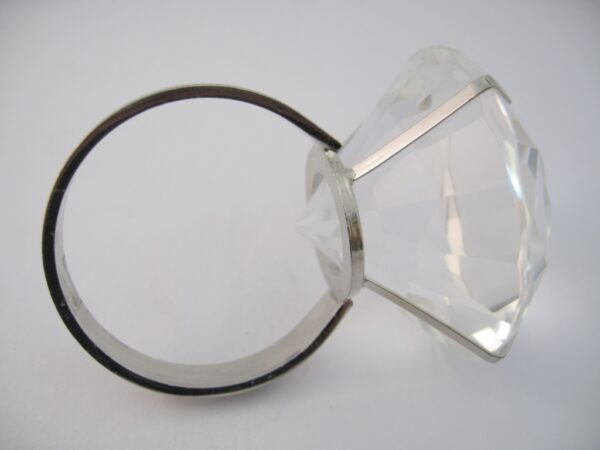 5 cm Kristall diamantring