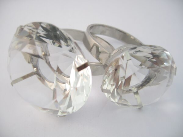 5 cm Kristall diamantring