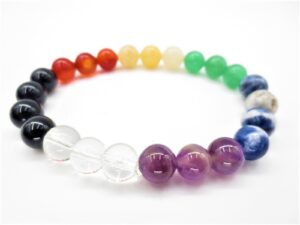 7 chakra 0,8cm Stein Armband gemischt