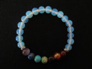 7 chakra 0,8cm Stein Armband opalite