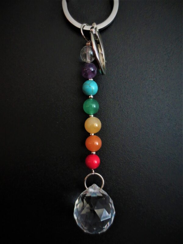 7 Chakra Schlsselanhnger mit kristall ball