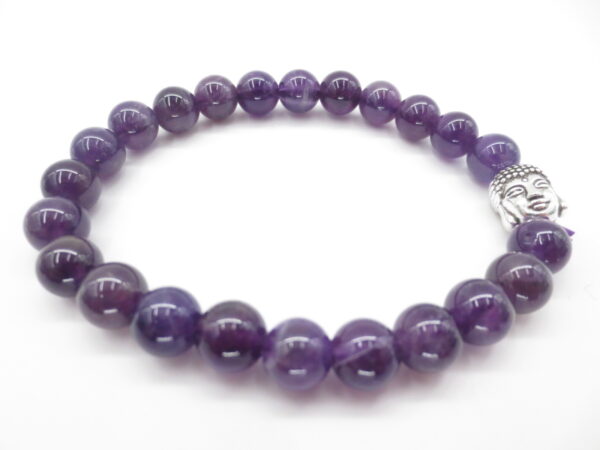 8mm Armband Amethyst Buddha mit Geschenk Box