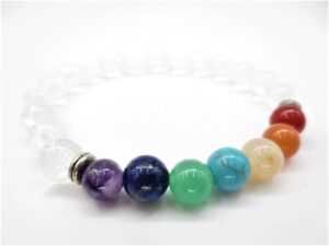 8mm Armband Bergkristall 7 Chakra