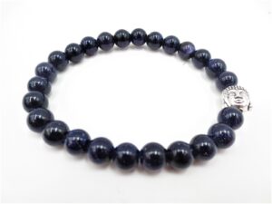 8mm Armband Blauer Sandstein Buddha