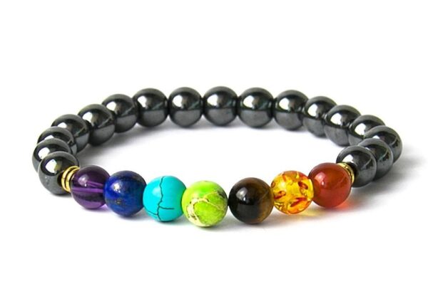 8mm Armband Hmatit 7 Chakra