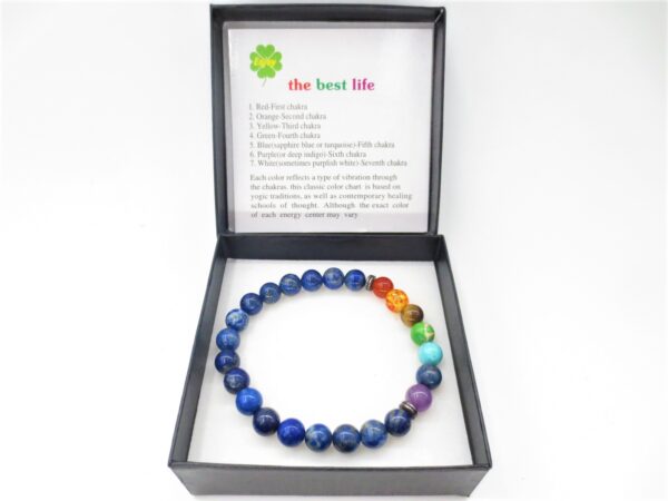 8mm Armband Lapiz Lazuli 7 Chakra