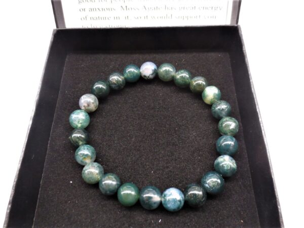 8mm armband Moss Agate