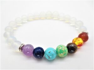 8mm Armband Opalith 7 Chakra