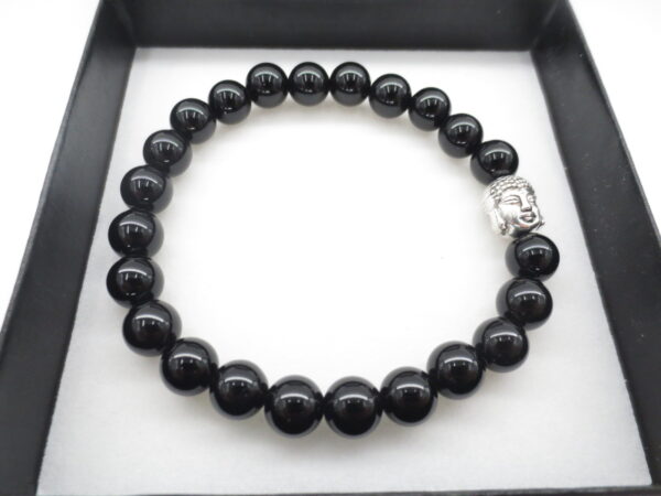 8mm Armband schwarze Onyx Buddha