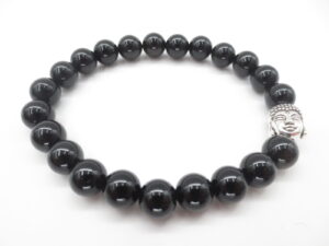 8mm Armband schwarze Onyx Buddha