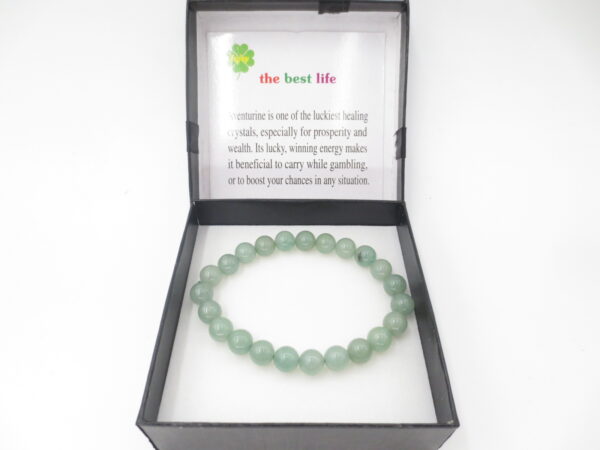 8mm Stein Armband Aventurine mit Geschenk Box