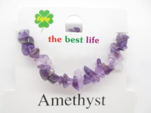 Armband mit dnnen Steinen Amethyst (12 Stck)