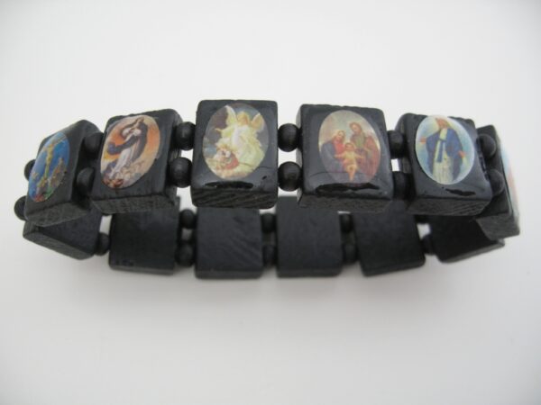 Armband mit Heiligen 12 Stck (schwarz)