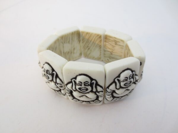 Armband mit lachenden Buddhas in wei II