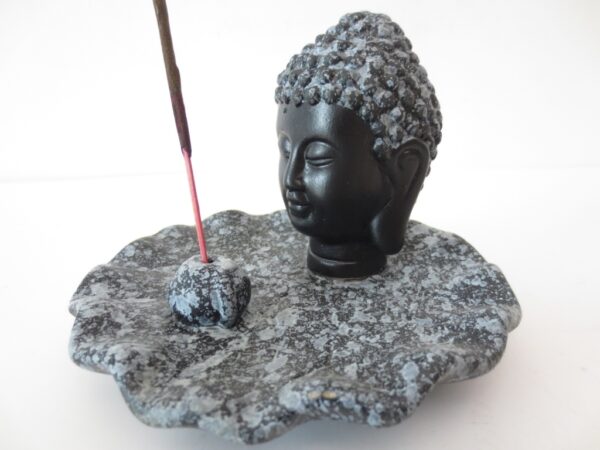 Buddha Rucherstbchenhalter grau