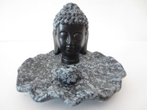 Buddha Rucherstbchenhalter grau