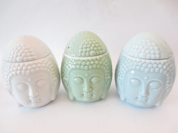 Buddhakopf Ei lbrenner set von 3