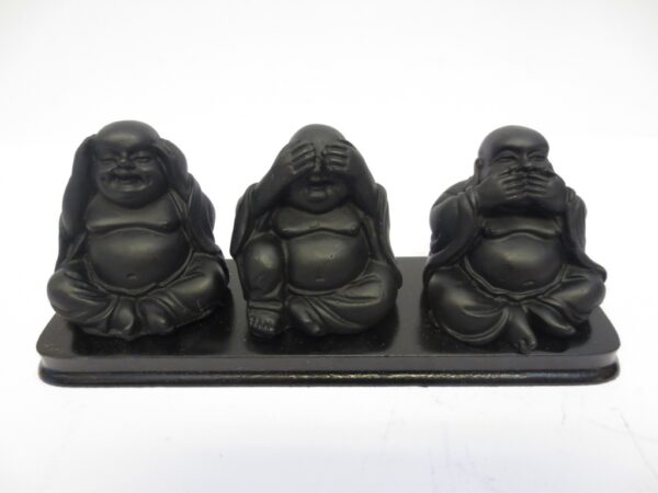 Buddhas schwarz Hren, Sehen, Schweigen klein