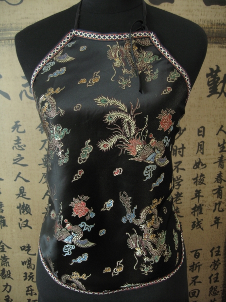 Chinesisches Shirt mit Drachen (schwarz)