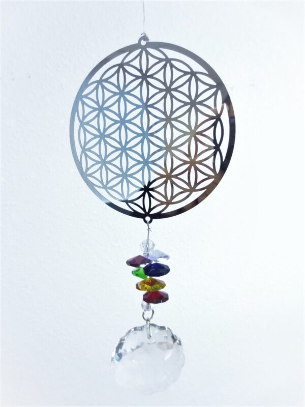 Cosmo Kristall Regenbogen Anhanger Grohandel - Flower of Life