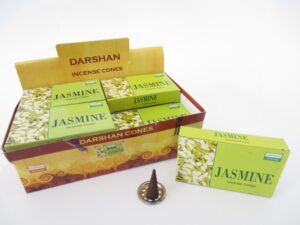 Darshan Rucherstbchen in Kegelform Jasmin