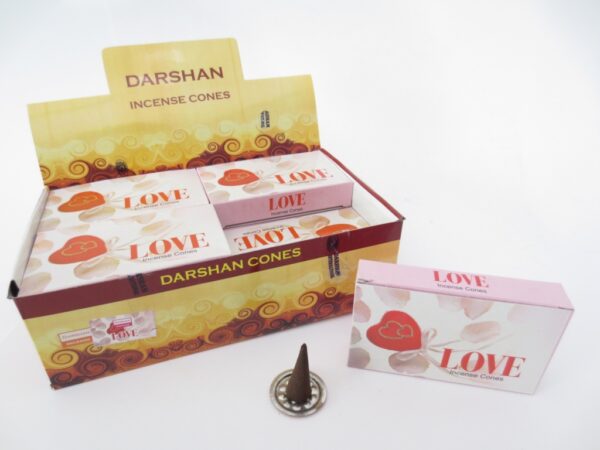 Darshan Rucherstbchen in Kegelform Love