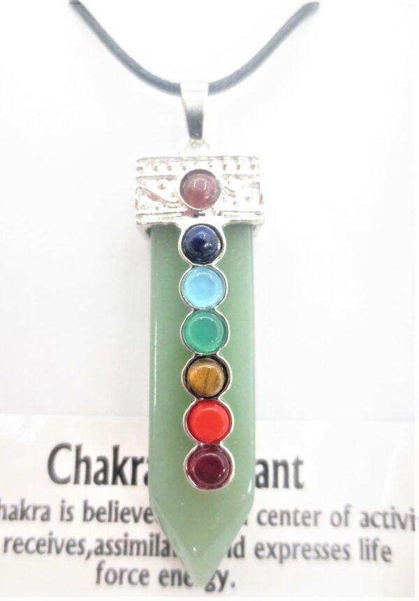 Edelstein Aventurine 7 Chakra Anhnger Halskette