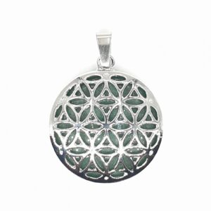 Edelstein Flower of Life Anhnger - Aventurin