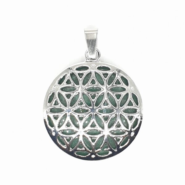 Edelstein Flower of Life Anhnger - Aventurin