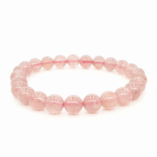 Grohandel - 8 mm Stein Armband Strawberry Quartz mit Geschenkbox