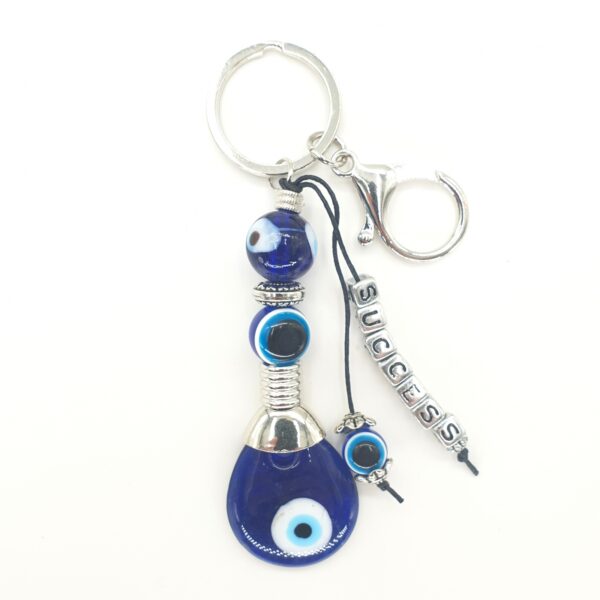 Grohandel - Blue Evil Eye Schlsselring mit Success (6pcs)