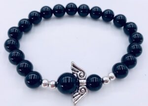 Grohandel Edelstein Armband - 8mm Onyx Angels Armband