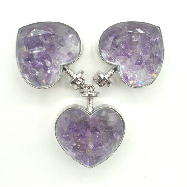 Grohandel - Edelstein-Herz-Anhnger - Amethyst