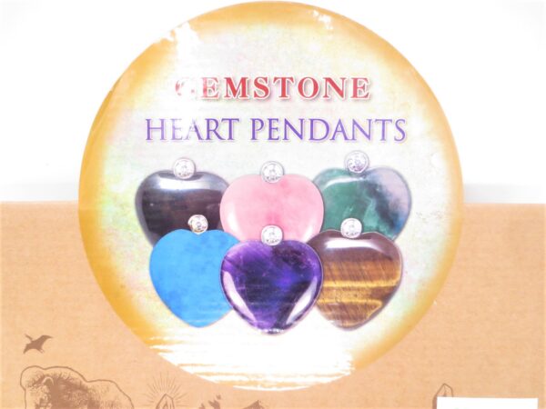 Grohandel - Gemstone Heart Pendants Necklace With Diamand