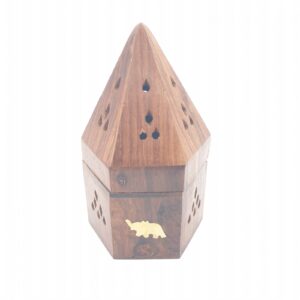 Grohandel - Holzpyramide Kegelbrenner Elefant (6 Stck)