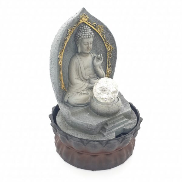 Grohandel - Meditation Led Beleuchtung Buddha mit Goldbrunnen klein