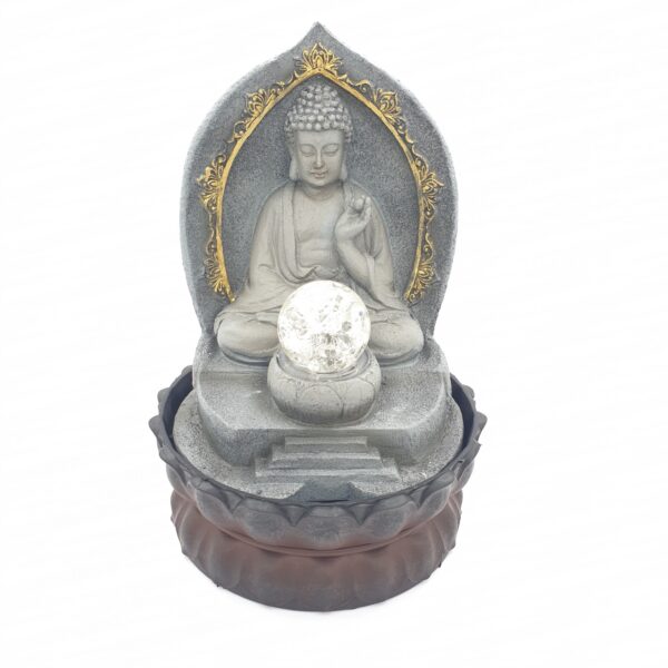 Grohandel - Meditation Led Beleuchtung Buddha mit Goldbrunnen klein