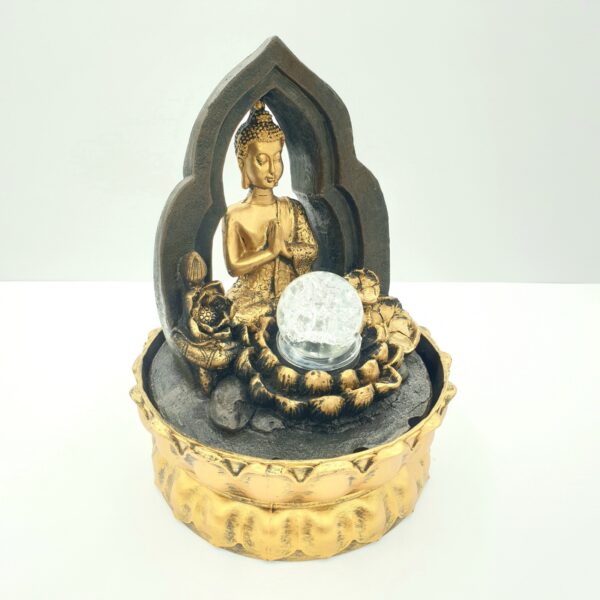 Grohandel - Meditation Led Beleuchtung Thai Buddha Lotus und Goldbrunnen klein