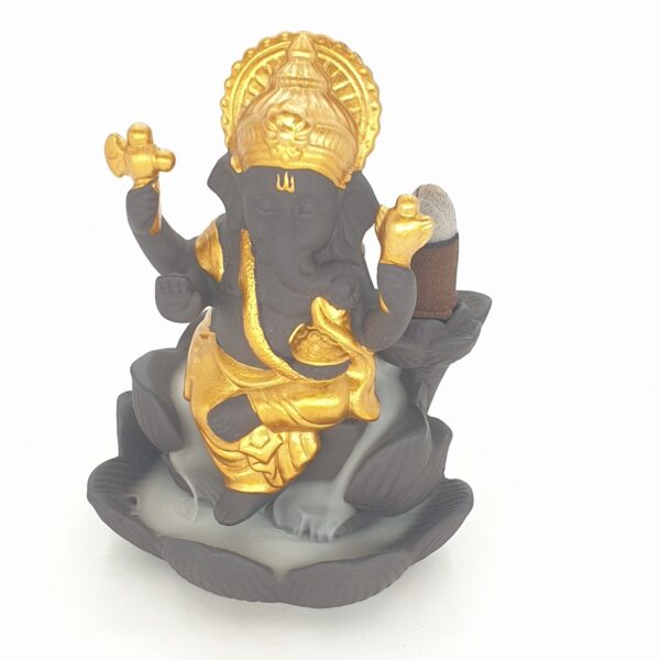 Grohandel - Rckfluss Weihrauchbrenner Ganesha Gold