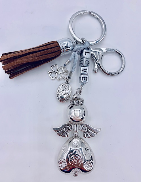 Grooshandel schlsselanhnger - Love Angel schlsselanhnger Liebesengel keychain Dunkelbraun