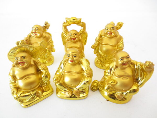 Grosshandel - 5cm Buddha Set gold 6 Stck