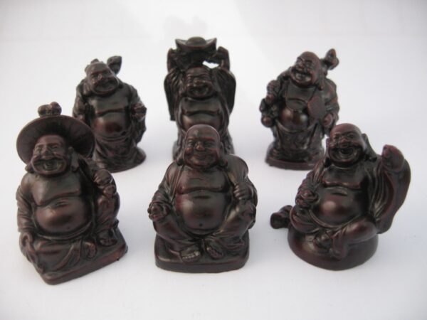 Grosshandel - 5cm Buddha Set Rot 6 Stck