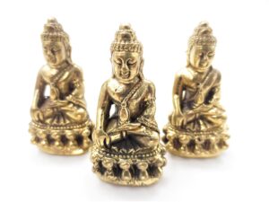 Grosshandel - Bronze Buddha mit vase set von 3