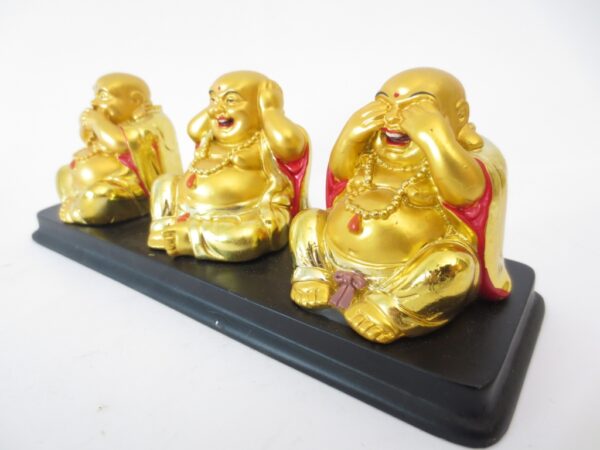 grosshandel - Buddhas Gold auf Platte sitzend Hren, Sehen, Schweigen