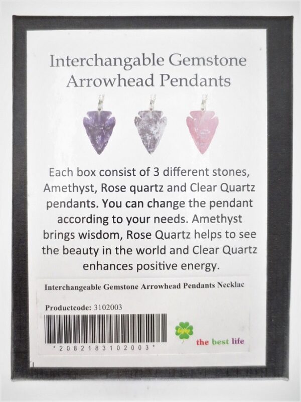 Interchangeable Gemstone Arrowhead Pendants - Grohandel