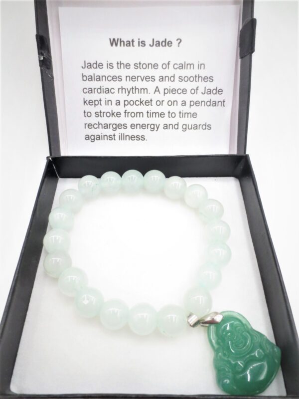 Jade Buddha armbander klein dunkelgrun