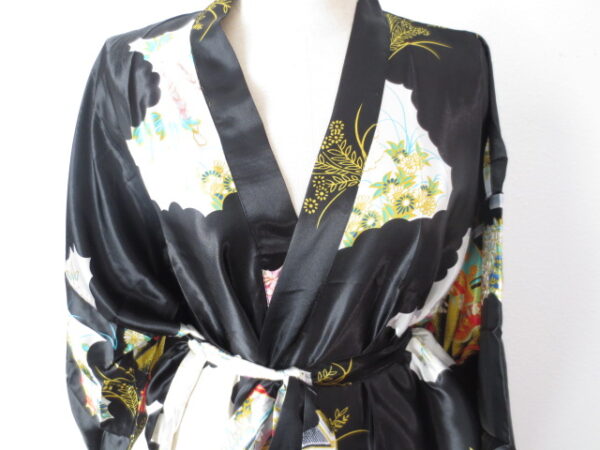 Japanischer Kimono lang schwarz